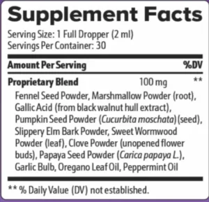 Cleanest Body supplement facts